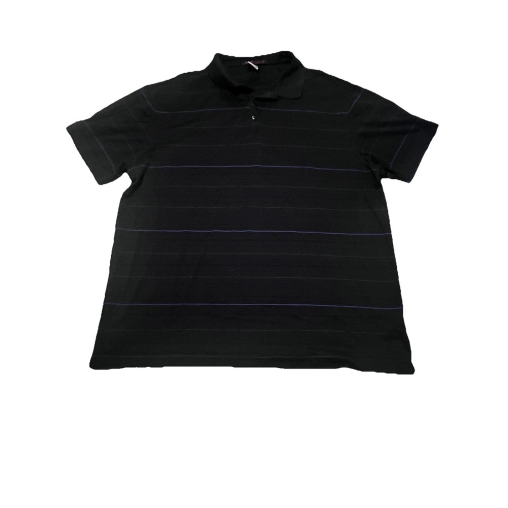 Nike Men's Tiger Woods Golf Polo Size: 2XL‎ ⛳️black Blue Stripe XXL Performance
